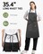 2 Pack Kitchen Aprons, Apron for Cooking with 2 Pockets for Men Women Adjustable Bib Chef Apron